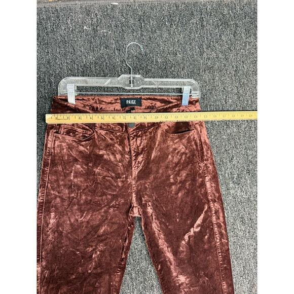 NWOT Paige Ultra Skinny Velvet in Dark Currant Size 28 - Picture 4 of 5